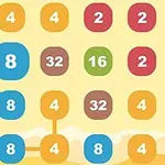 Rețea de cercuri numerotate colorate, interconectate pe un fundal galben