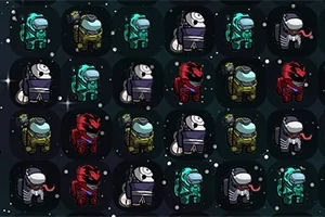Personaje animate diverse în costume spațiale colorate pe un fundal stelar