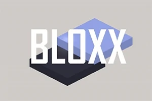 Două blocuri suprapuse, unul albastru și unul negru, cu textul BLOXX deasupra