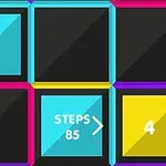 Casete colorate numerotate, cu numerele 9 și 4, și o casetă cu textul Steps 85