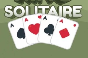 Patru ași dintr-un pachet de cărți afișați sub textul SOLITAIRE