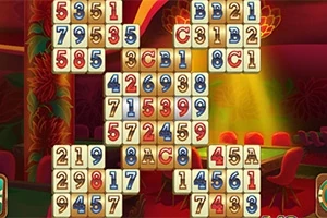 Placi de joc numerotate și marcate cu litere, aranjate într-un model complex pe un fundal colorat