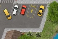 Condu un taxi galben și parchează-l într-un loc marcat de parcare