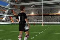 Lovește mingea de rugby printre stâlpi pentru puncte