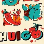 Desene colorate cu fructe și legume zâmbitoare alături de textul SHUIGO 2