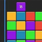 Blocuri colorate aranjate într-un grid, cu un bloc violet etichetat cu numărul 18 în partea de sus
