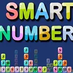 Textul SMART NUMBERS deasupra unui ansamblu de blocuri numerotate colorate pe un fundal albastru